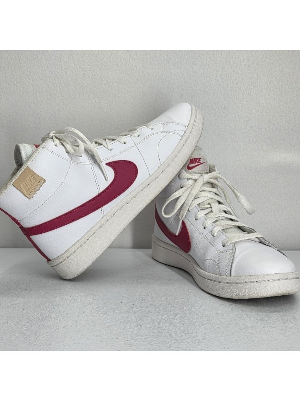 Nike Court Royale 2 Mid White Rush Pink Womens Size 8.5 Street Dancer Throwback